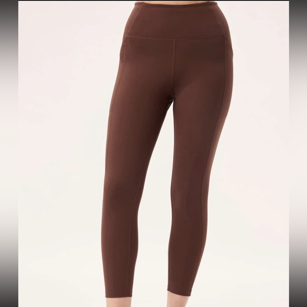 Nwt Girlfriend Collective Brown Pocket Leggings High Rise 7/8 Size Medium